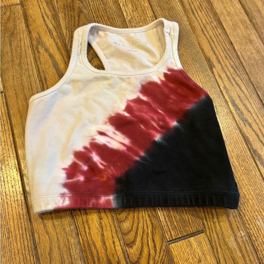 Electric & rose crop sports bra top S